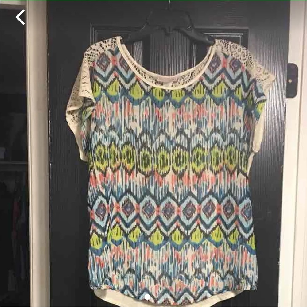 Colorful Laced Blouse